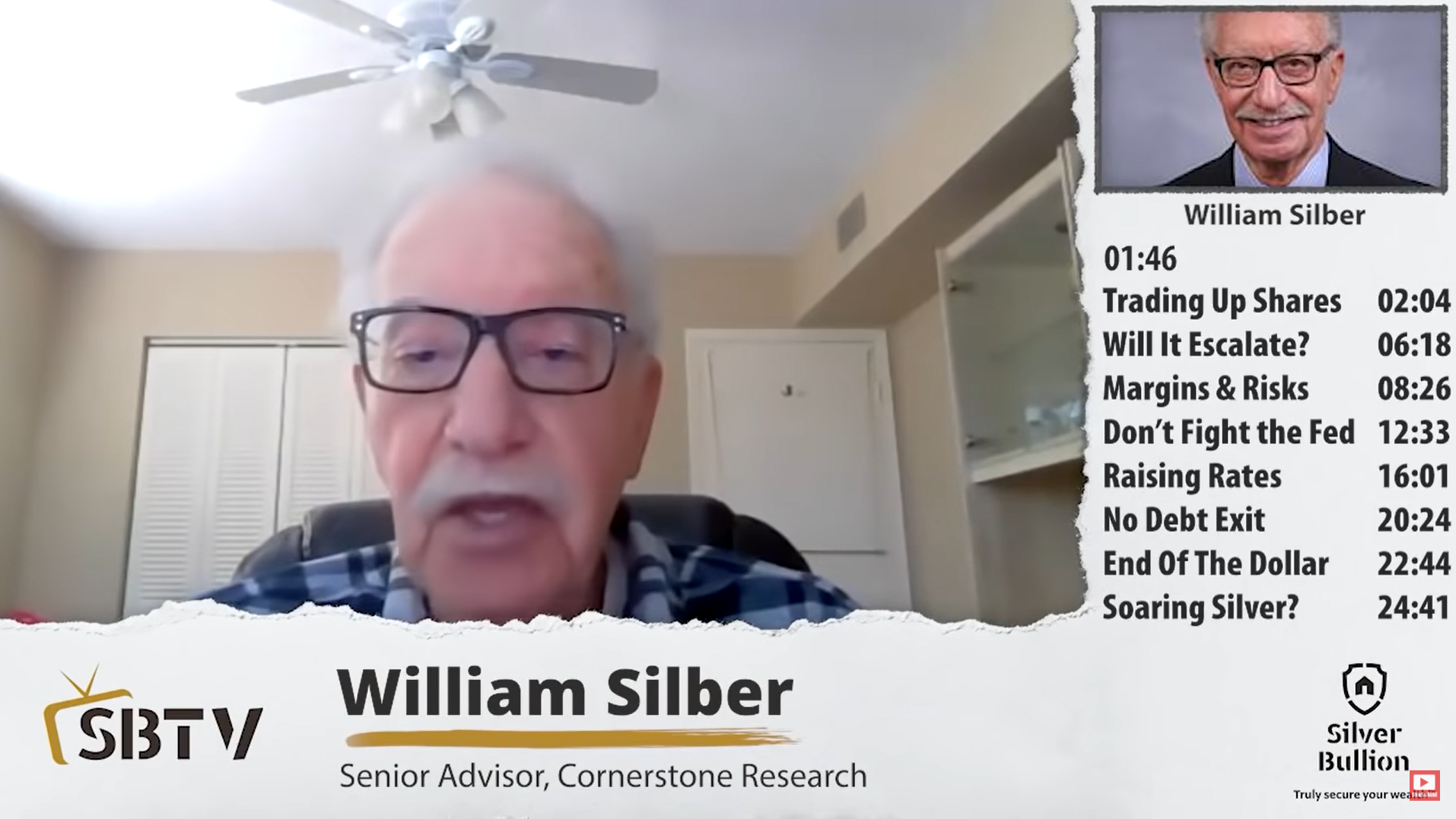 William Silber - 80년대 Paul Volcker처럼 연준(Fed)은 금리를 올릴 만한 이유가 없습니다. (출처: SBTV)