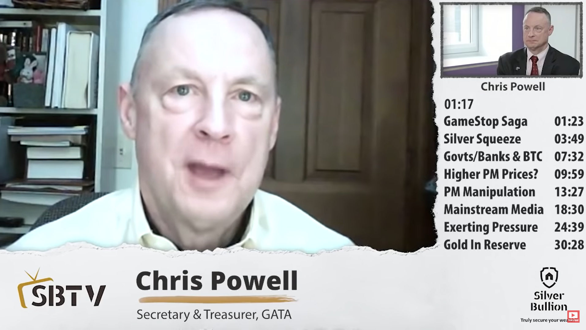 Chris Powell - 금 투자자 90% 이상이 ETF에 금이 존재하지 않는다고 믿고 있습니다 (출처: SBTV)